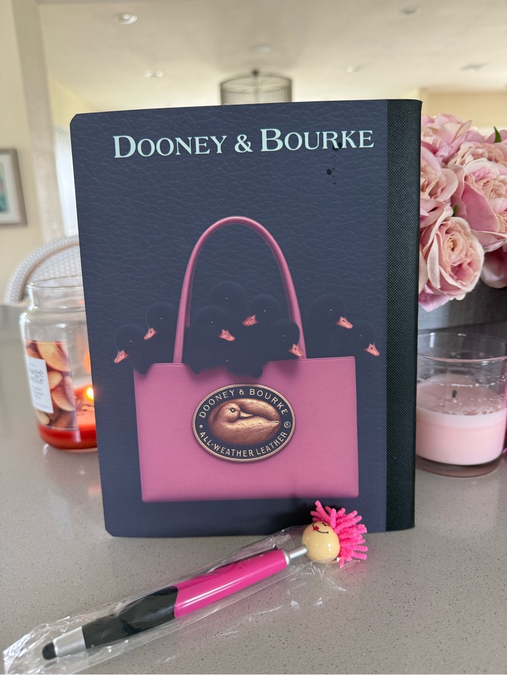 Dooney and BOURKE homemade notebook/journal  lined with handmade pen - Picture 9 of 15